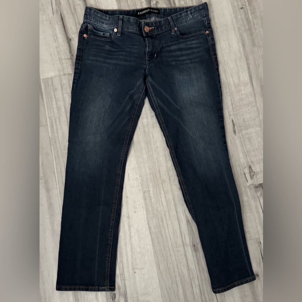 Only Women's Dark Blue Straight Leg Jeans